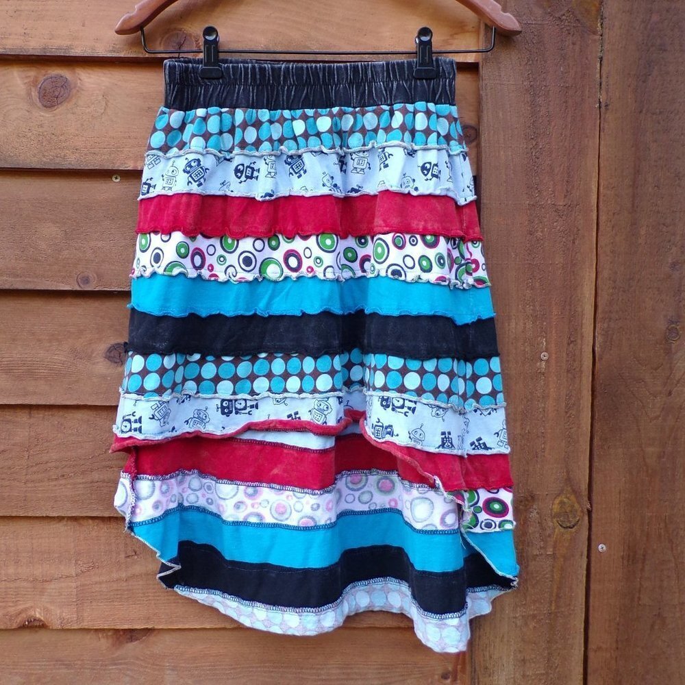 Rising International Girls Boho Gypsy Hippie High-Low Skirt. Cute & Colorful!